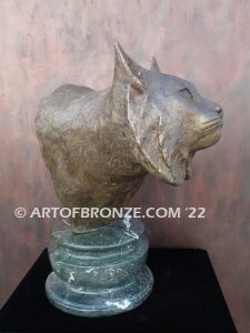 Willow Elementary high-quality bronze cast sculpture bobcat school mascot for graduating class
