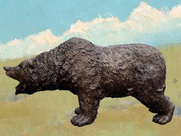 Force of Nature bronze sculpture grizzly bear, black bear and brown bear mascot for school, university or zoo