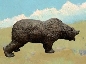 Force of Nature bronze sculpture grizzly bear, black bear and brown bear mascot for school, university or zoo