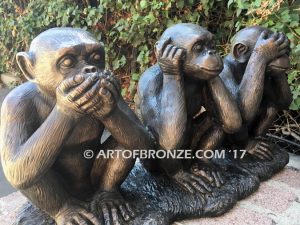 Hear See Speak No Evil special edition, gallery quality three wise monkeys