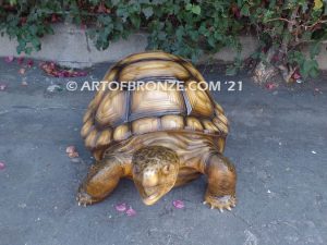 Moving On bronze fine art gallery reptile statue- tortoise, turtle, and terrapin