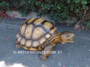 Moving On bronze fine art gallery reptile statue- tortoise, turtle, and terrapin