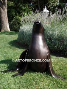 Showboat bronze seal and sea lion sculpture for zoo, museum or private collector
