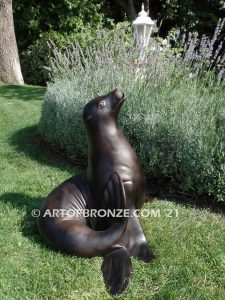 Showboat bronze seal and sea lion sculpture for zoo, museum or private collector