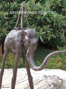 Surreal Elephant modern art bronze statue after Salvador Dali’s space elephant