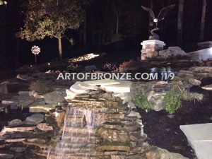 Brentwood Estate outdoor custom bronze statues for beautiful Tennessee home
