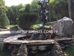 Brentwood Estate outdoor custom bronze statues for beautiful Tennessee home