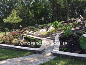 Brentwood Estate outdoor custom bronze statues for beautiful Tennessee home