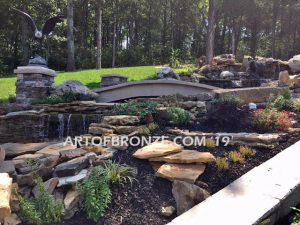 Brentwood Estate outdoor custom bronze statues for beautiful Tennessee home