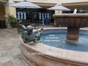 Early Comprehension bronze sculpture of young girl reading her favorite novel