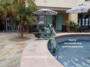 Early Comprehension bronze sculpture of young girl reading her favorite novel