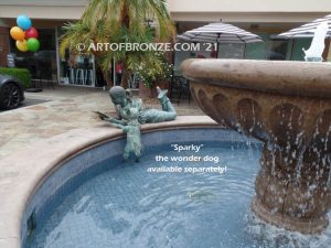 Early Comprehension bronze sculpture of young girl reading her favorite novel