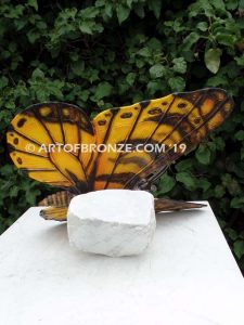 Garden Butterfly butterfly and moth bronze sculptures that can be customized to go anywhere