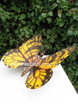 Garden Butterfly butterfly and moth bronze sculptures that can be customized to go anywhere