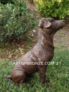 Shorty Jack Russell short-haired gallery & custom quality bronze sculpted dog pet statues