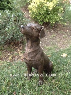 Shorty Jack Russell short-haired gallery & custom quality bronze sculpted dog pet statues