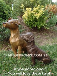 Jack Russell Terrier short-haired gallery & custom quality bronze sculpted dog pet statues