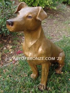 Jack Russell Terrier short-haired gallery & custom quality bronze sculpted dog pet statues