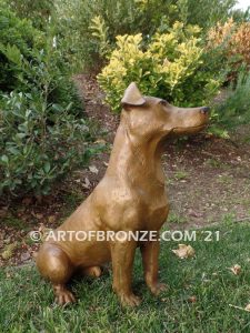 Jack Russell Terrier short-haired gallery & custom quality bronze sculpted dog pet statues