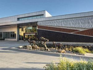 Moreno Valley College lost wax bronze casting of magnificent and powerful mountain lion mascots for college