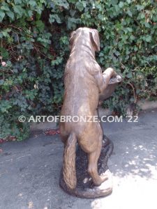 My Turn gallery quality dog bronze sculpted Mastiff dog fountain monument