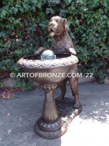 My Turn gallery quality dog bronze sculpted Mastiff dog fountain monument