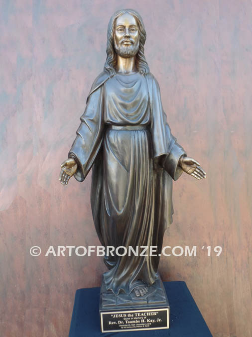 Jesus the Teacher bronze sculpture of highly detailed Christ the Redeemer