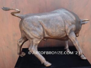 Raging bull indoor fine art gallery bronze sculpture inspired after Ferrari symbol