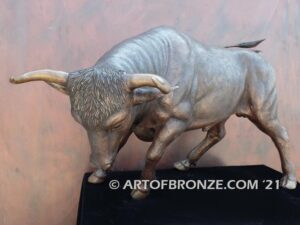 Raging bull indoor fine art gallery bronze sculpture inspired after Ferrari symbol