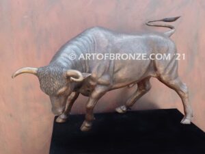 Raging bull indoor fine art gallery bronze sculpture inspired after Ferrari symbol