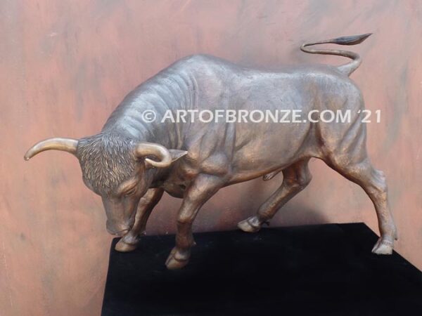 Raging bull indoor fine art gallery bronze sculpture inspired after Ferrari symbol