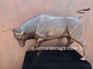 Raging bull indoor fine art gallery bronze sculpture inspired after Ferrari symbol