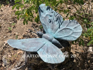 Barbados hotel beautiful outdoor bronze butterflies attached to wall