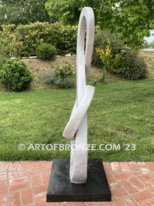 Signature of Time bronze sculpture of monumental Treble Clef musical note for private or public display