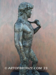 David world famous Michelangelo bronze sculpture nude male masterpiece