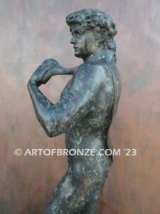 David world famous Michelangelo bronze sculpture nude male masterpiece
