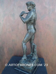 David world famous Michelangelo bronze sculpture nude male masterpiece