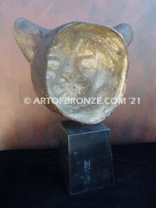 High-quality cougar bronze statue for indoor home and office display