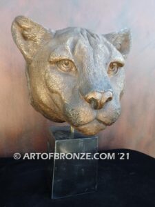 High-quality cougar bronze statue for indoor home and office display