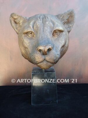 High-quality cougar bronze statue for indoor home and office display