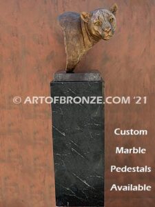 High-quality cougar bronze statue for indoor home and office display