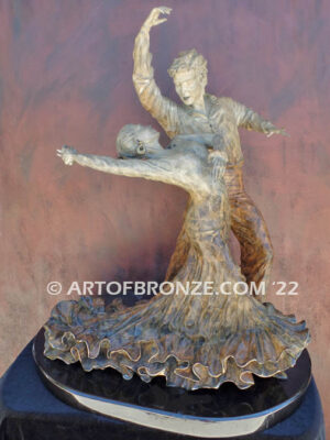 Flamenco de Seville bronze sculpture honoring the art of Spanish dancers