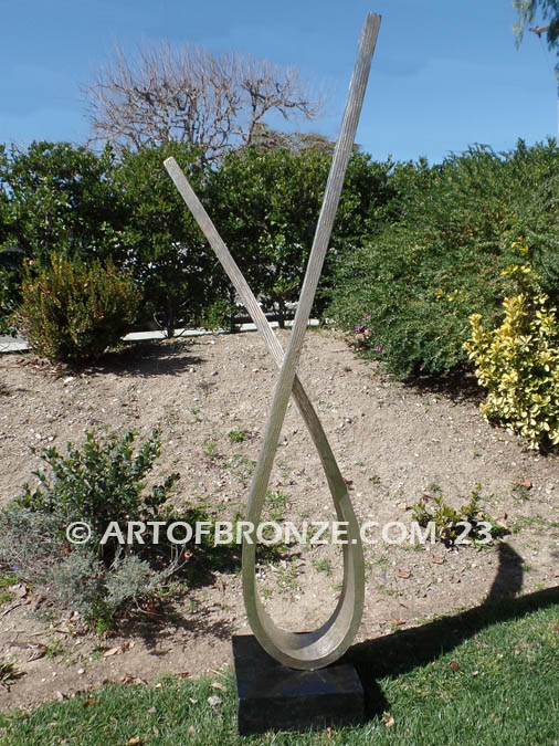Twisted Enigma bronze sculpture contemporary wood design modern artwork for private gallery or public display