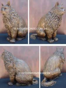 Dirt the Cat Nevada Northern Railway Company custom bronze statue cat memorial