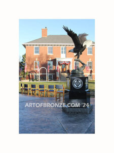 Mayville State University Military Honor Garden outdoor monumental bronze eagle sculpture
