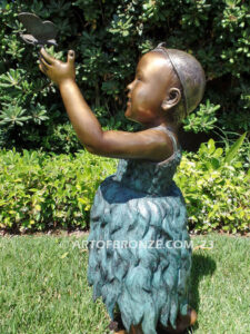 Allorah timeless bronze statue memorial honoring the passing of young child