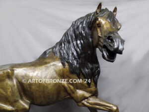 Arabian Stallion bronze statue of prancing horse for yard