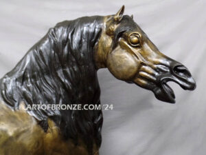 Arabian Stallion bronze statue of prancing horse for yard