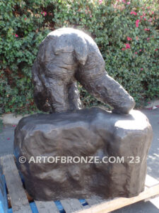 Trailblazing Bruin special edition, gallery quality standing outdoor bronze bear statue