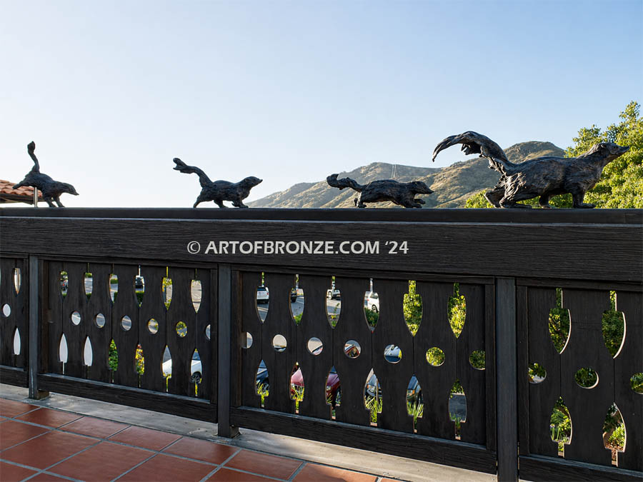 Skunk Crossing four realistic and life-size running skunks for outdoor/indoor display